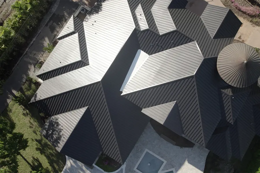 Standing Seam Metal Chocolate Top View