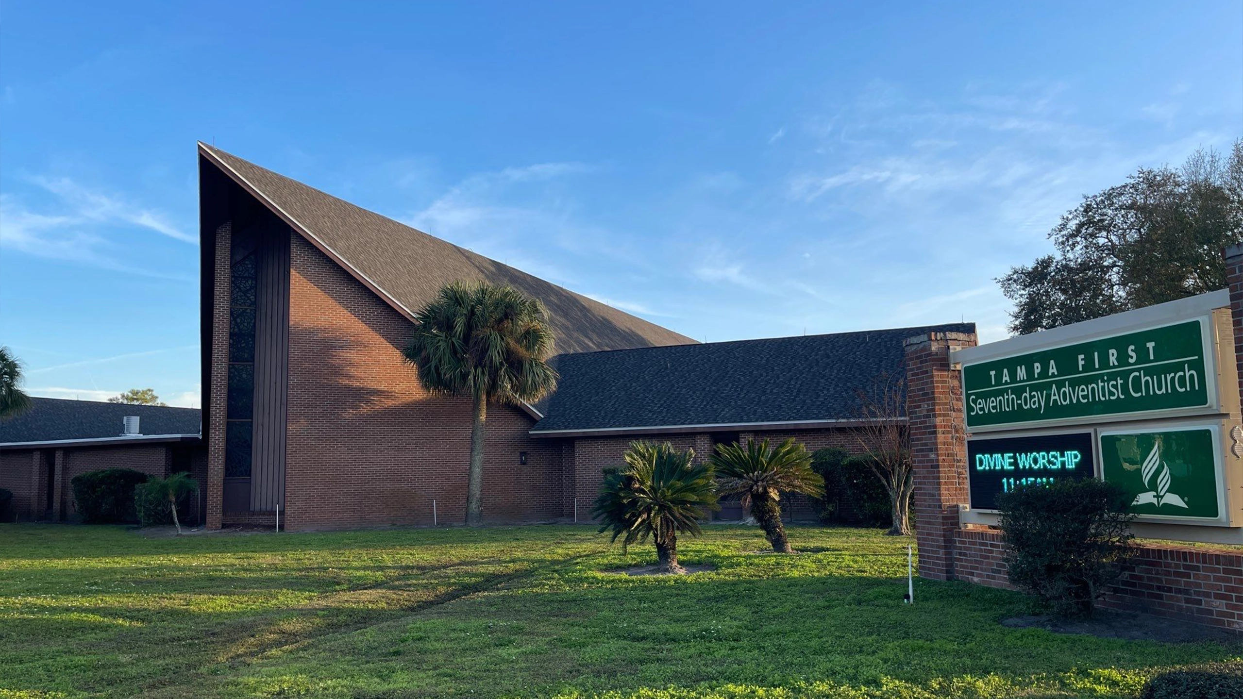 A church with a brand new GAF Shingle roof