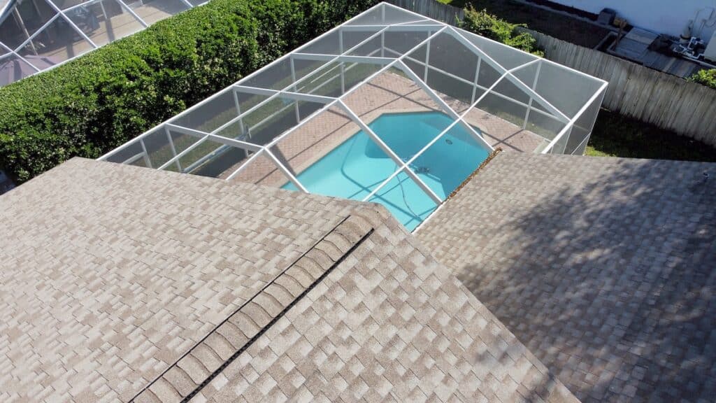 pool in background close to shingles